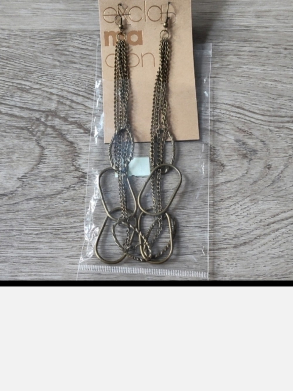 3 For $10🆕Exclamation Long Multi-Chain Drop Earrings - Antique Gold
